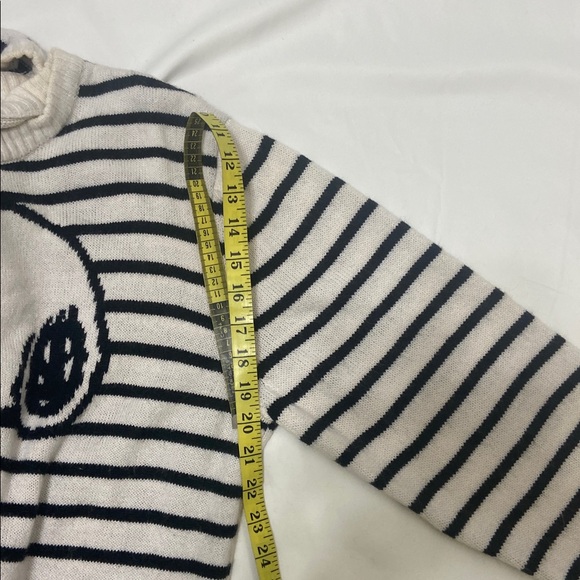 Peanuts Snoopy Cream and Black,Long Sleeve Striped Sweater.Size-Large. - Picture 9 of 12